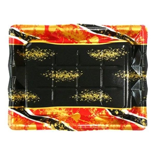 エフピコ 寿司容器 氷河3-7 本体 流華赤 45480307 1ケース(400個(10個×40)（直送品）