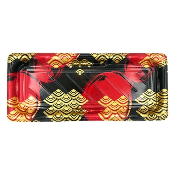 エフピコ 寿司容器 大波皿2-8 本体 まる波赤 45960208 1ケース(600個(50個×12)（直送品）