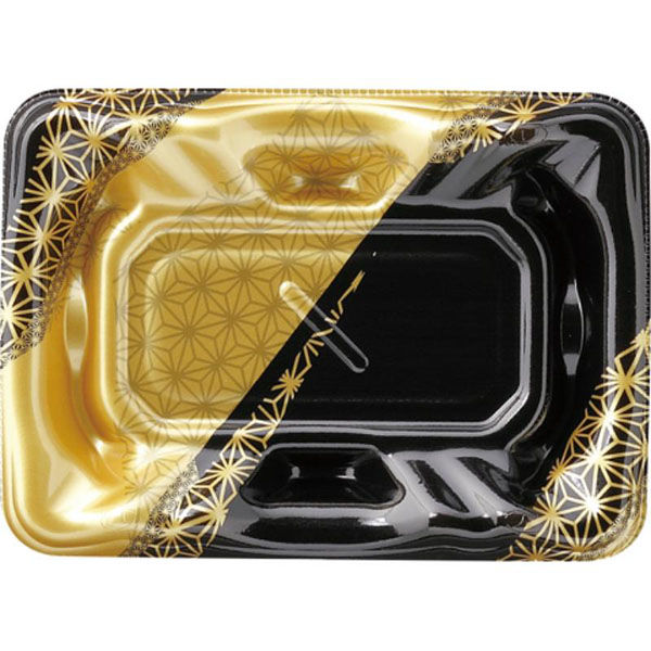 エフピコ 寿司容器 大波皿1-2 本体 麻帯金 45990102 1ケース(1500個(50個×30)（直送品）