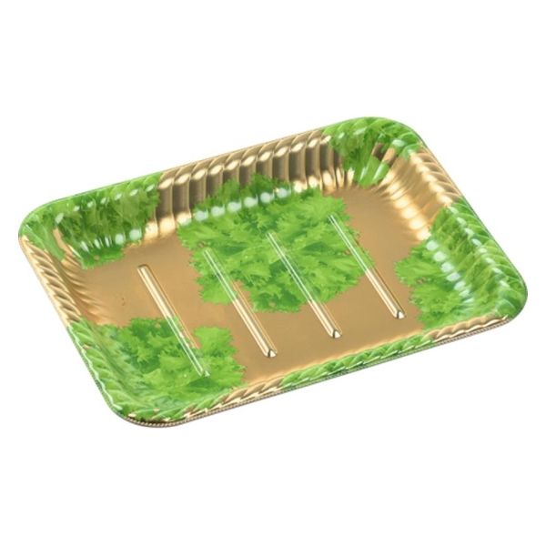 エフピコ オードブル容器 ティアラ角皿25-19 本体 金リーフ 46482519 1ケース(600個(50個×12)（直送品）