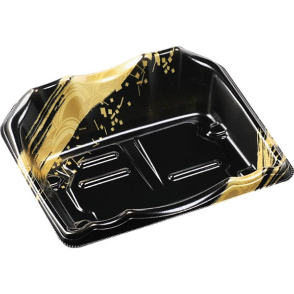 エフピコ 刺身容器 豊山20-17 本体 黒波金 46642017 1ケース(900個(50個×18)（直送品）
