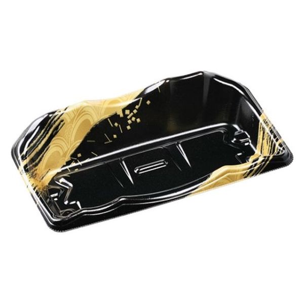エフピコ 刺身容器 豊山24-14 本体 黒波金 46642414 1ケース(1000個(50個×20)（直送品）