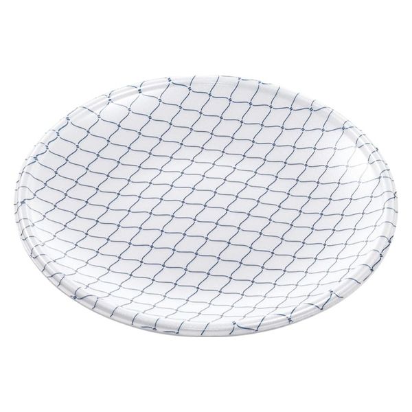 エフピコ 刺身容器 丸皿-19 網ブルー 46S00019 1ケース(1200個(100個×12)（直送品）