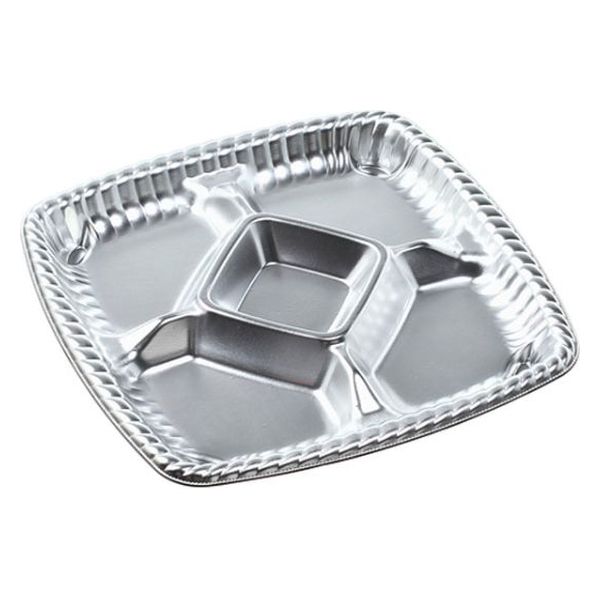 エフピコ オードブル容器 ティアラプラッター230 本体 銀 48712300 1ケース(400個(10個×40)（直送品）