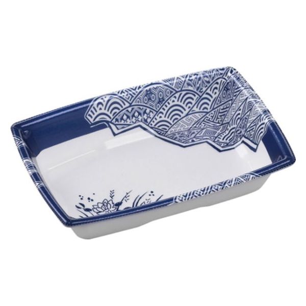 エフピコ 軽食容器 角盛鉢18-12(38) 本体 和陶青 49237182 1ケース(1200個(50個×24)（直送品）