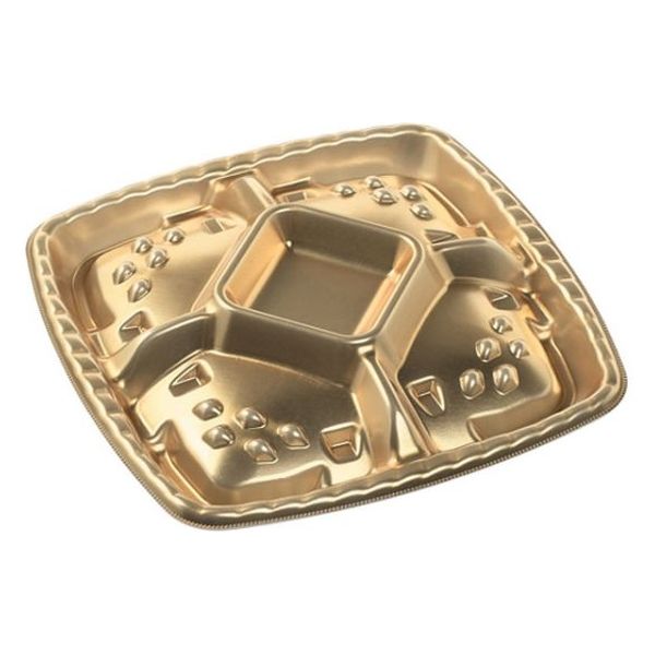 エフピコ オードブル容器 シェルトプラッター角30 本体 金 49900301 1ケース(200個(10個×20)（直送品）