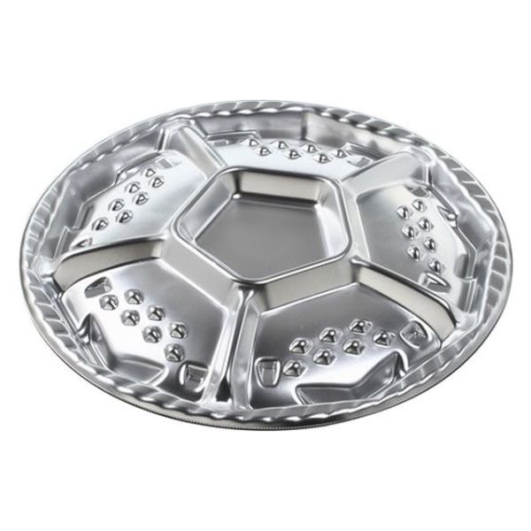 エフピコ オードブル容器 シェルトプラッター丸40 本体 銀 49910400 1ケース(150個(10個×15)（直送品）