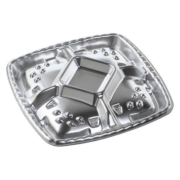 エフピコ オードブル容器 シェルトプラッター角30 本体 銀 49910301 1ケース(200個(10個×20)（直送品）