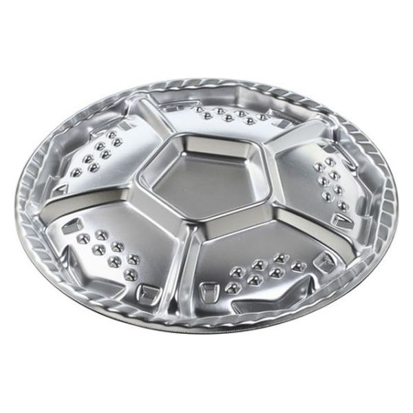 エフピコ オードブル容器 シェルトプラッター丸50 本体 銀 49910500 1ケース(100個(10個×10)（直送品）