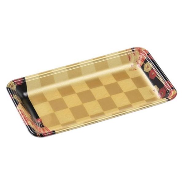 エフピコ 発泡トレー FLB-Y14-25 扇市松金 4B562144 1ケース(1200個(100個×12)（直送品）