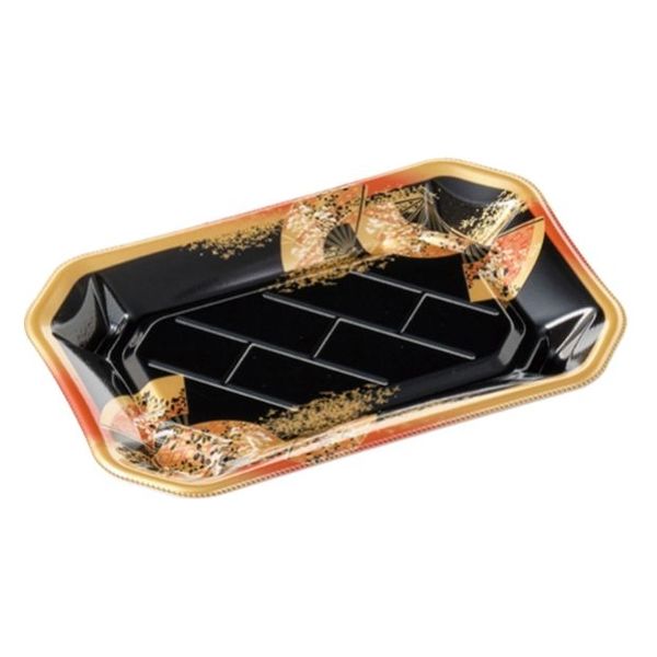 エフピコ 寿司容器 美彩2-4 本体 金フチ扇 4C100248 1ケース(900個(50個×18)（直送品）