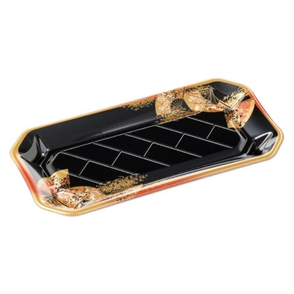 エフピコ 寿司容器 美彩2-6 本体 金フチ扇 4C100268 1ケース(600個(50個×12)（直送品）