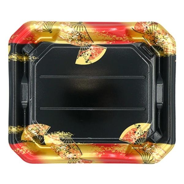 エフピコ 寿司容器 美彩3-6 本体 金フチ扇 4C100368 1ケース(400個(50個×8)（直送品）