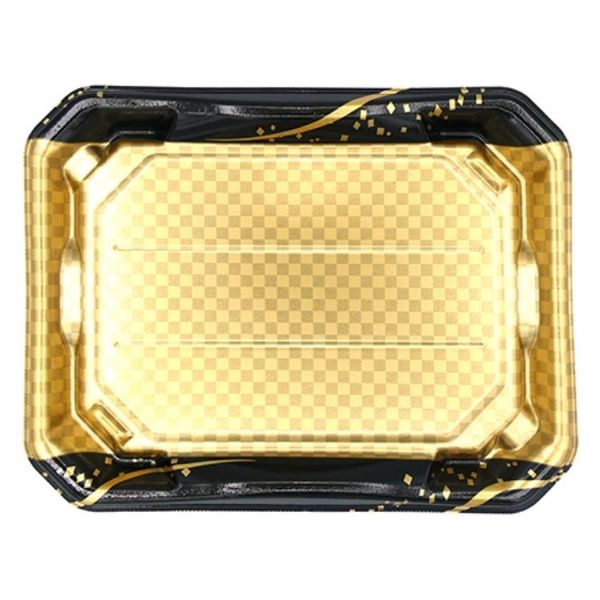 エフピコ 寿司容器 美彩3-7 本体 箔市松金 4C100379 1ケース(400個(10個×40)（直送品）