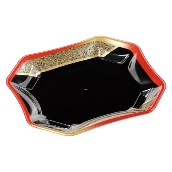 エフピコ 刺身容器 美彩21-18 本体 まき絵赤金 4C102188 1ケース(800個(50個×16)（直送品）