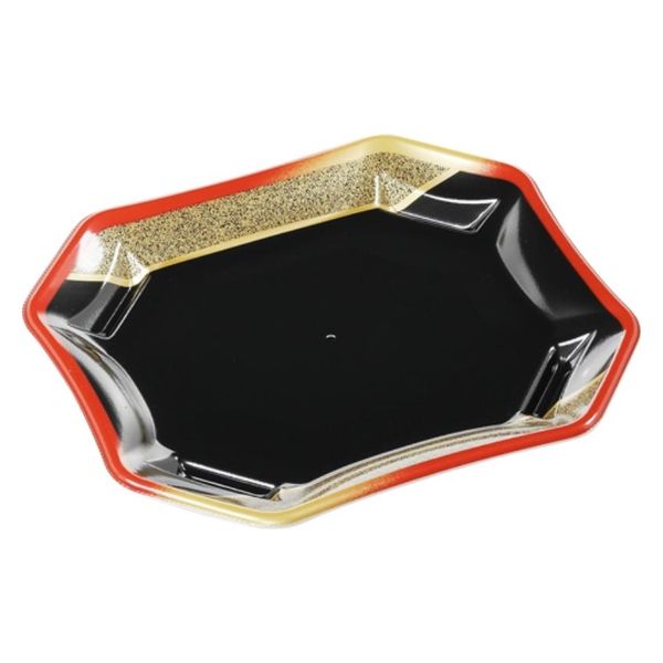 エフピコ 刺身容器 美彩24-21 本体 まき絵赤金 4C102418 1ケース(600個(50個×12)（直送品）