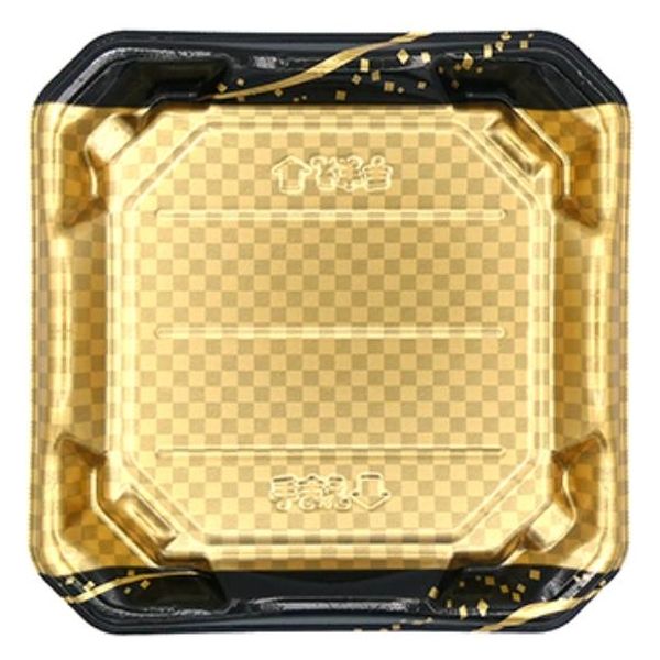 エフピコ 刺身容器 美彩24-24 本体 箔市松金 4C102449 1ケース(400個(25個×16)（直送品）