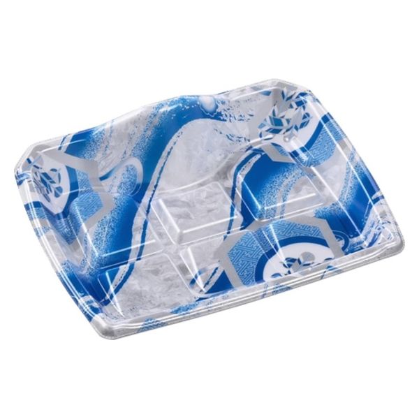 エフピコ 刺身容器 宝山24-19 本体 矢ばね青 4C154192 1ケース(500個(50個×10)（直送品）