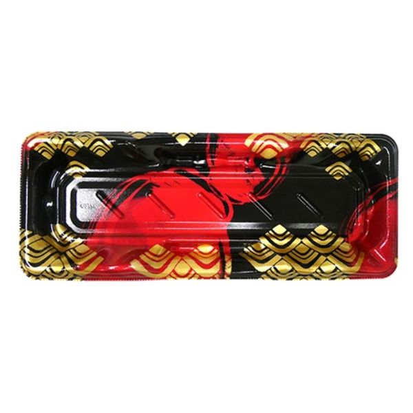 エフピコ 寿司容器 大波皿1-6(V1) 本体 まる波赤 4C406106 1ケース(1000個(50個×20)（直送品）