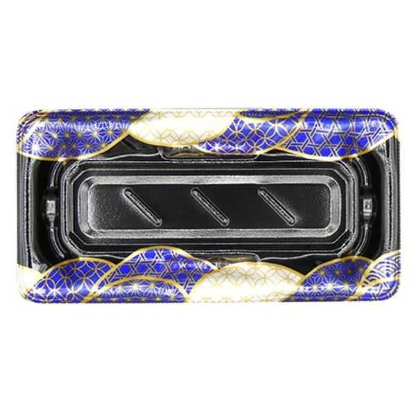 エフピコ 寿司容器 大波皿1-4(V1) 本体 なみ穂青 4C407104 1ケース(1200個(50個×24)（直送品）