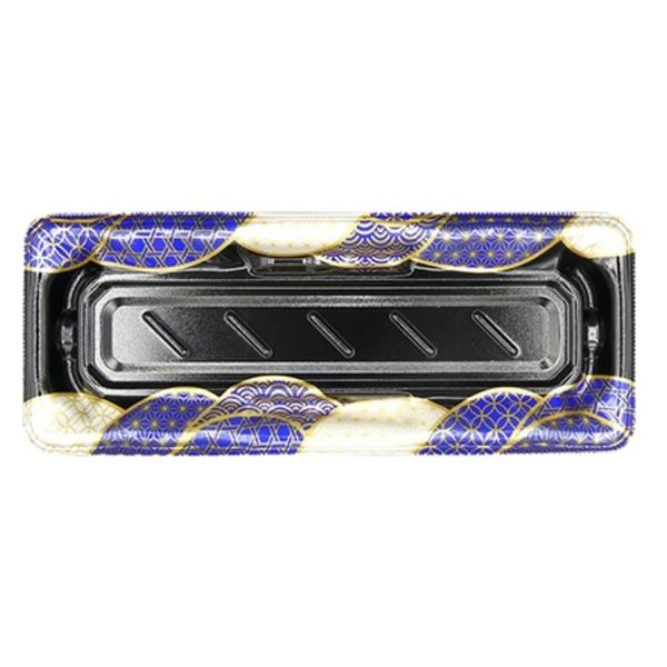エフピコ 寿司容器 大波皿1-6(V1) 本体 なみ穂青 4C407106 1ケース(1000個(50個×20)（直送品）