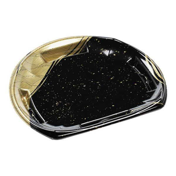 エフピコ 寿司容器 半月皿26-22(V1) 月見金 4C440262 1ケース(600個(50個×12)（直送品）