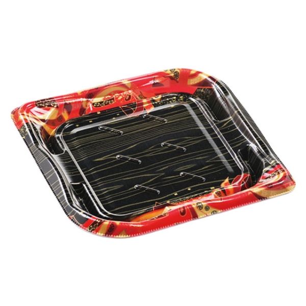 エフピコ 寿司容器 葉皿3-3(V1) 本体 舞姫赤 4C540303 1ケース(900個(50個×18)（直送品）