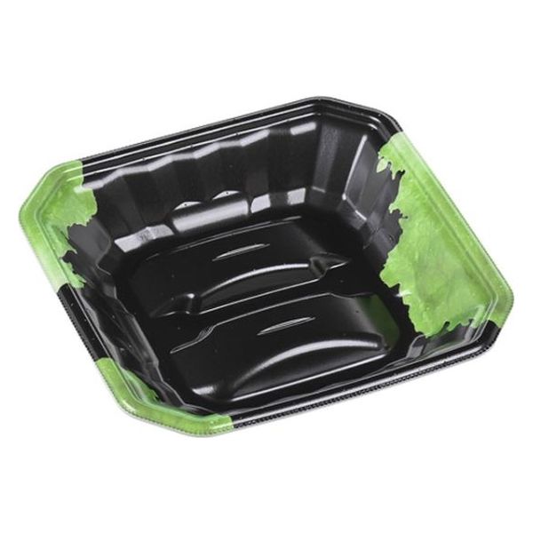 エフピコ 発泡トレー メガプレート20-20(37) 黒リーフ 4C622020 1ケース(600個(50個×12)（直送品）