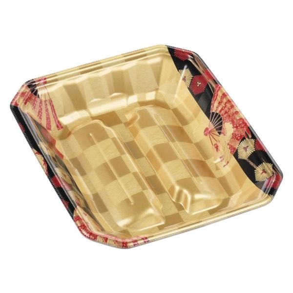 エフピコ 発泡トレー メガプレート20-24(37) 扇市松金 4C682024 1ケース(600個(50個×12)（直送品）