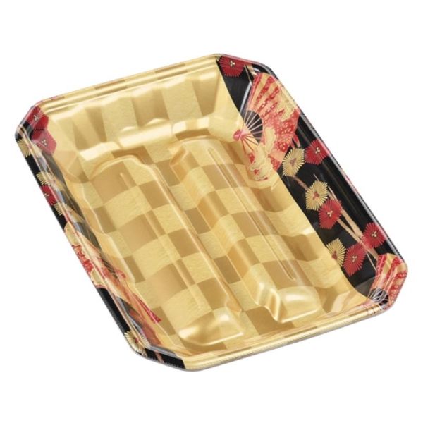 エフピコ 発泡トレー メガプレート20-28(37) 扇市松金 4C682028 1ケース(400個(50個×8)（直送品）