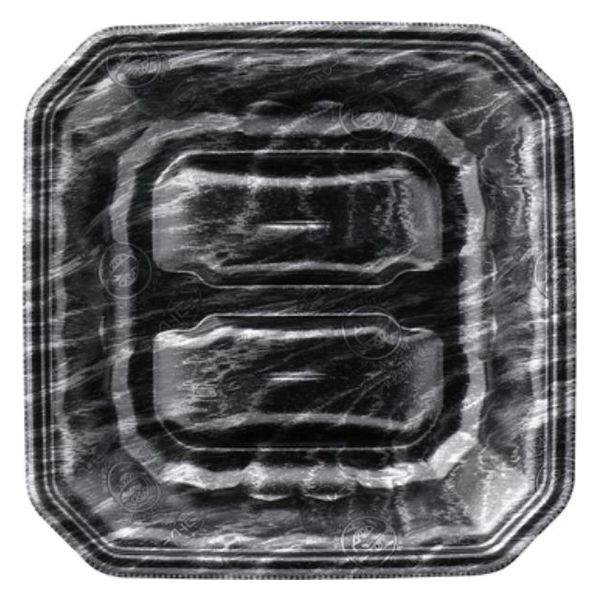 エフピコ 発泡トレー メガプレート20-20(37) エコ黒木銀 4C782020 1ケース(600個(50個×12)（直送品）