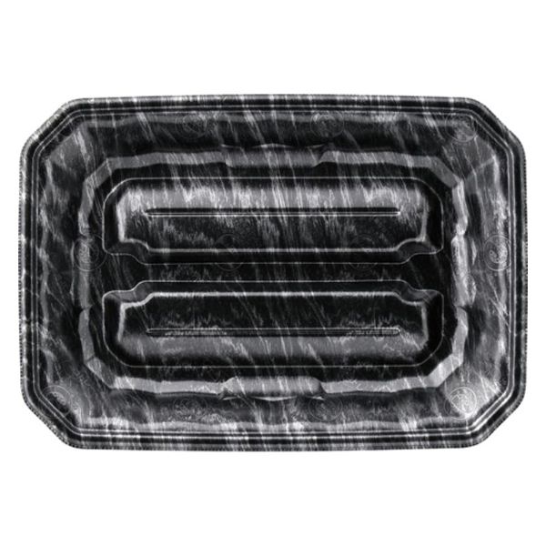 エフピコ 発泡トレー メガプレート20-28(37) エコ黒木銀 4C782028 1ケース(400個(50個×8)（直送品）