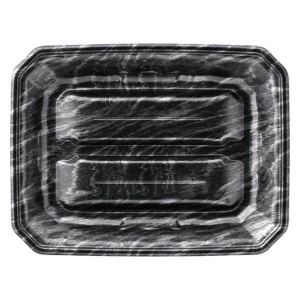 エフピコ 発泡トレー メガプレート29-22(37) エコ黒木銀 4C782922 1ケース(400個(50個×8)（直送品）