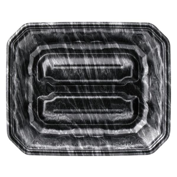 エフピコ 発泡トレー メガプレート20-24(37) エコ黒木銀 4C782024 1ケース(600個(50個×12)（直送品）