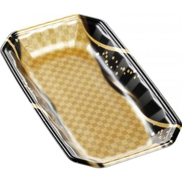 エフピコ 発泡トレー メガプレート27-15(30)平 波格子金 4C912715 1ケース(800個(100個×8)（直送品）