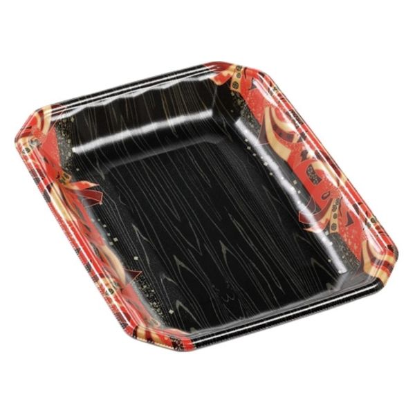 エフピコ 発泡トレー メガプレート20-26(30)平 舞姫赤 4C992953 1ケース(800個(100個×8)（直送品）