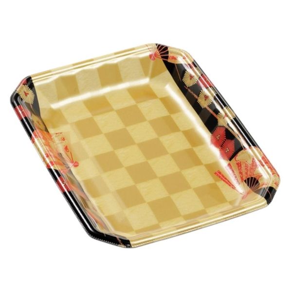 エフピコ 発泡トレー メガプレート20-26(30)平 扇市松金 4C992954 1ケース(800個(100個×8)（直送品）