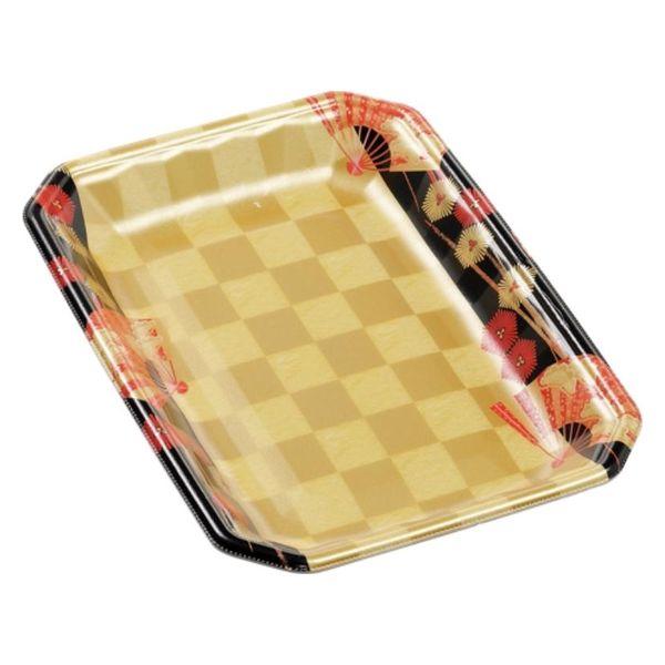 エフピコ 発泡トレー メガプレート20-28(30)平 扇市松金 4C992964 1ケース(600個(100個×6)（直送品）