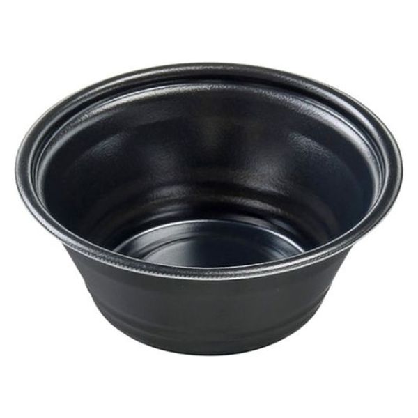 エフピコ 麺容器 MFPホット麺18小(73)絞 黒W 4M001181 1ケース(600個(50個×12)（直送品）