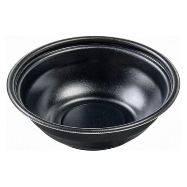 エフピコ 麺容器 MFPホット麺16小(61)鉢 黒W 4M002161 1ケース(900個(50個×18)（直送品）