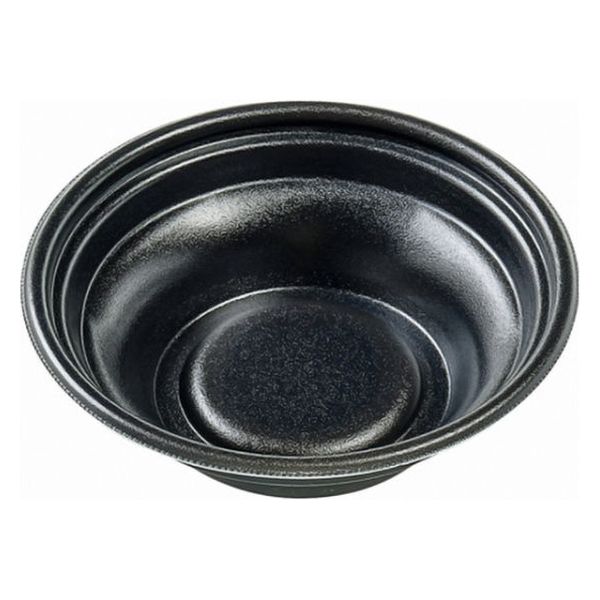 エフピコ 麺容器 MFPホット麺18小(52)絞 黒W 4M003181 1ケース(600個(50個×12)（直送品）