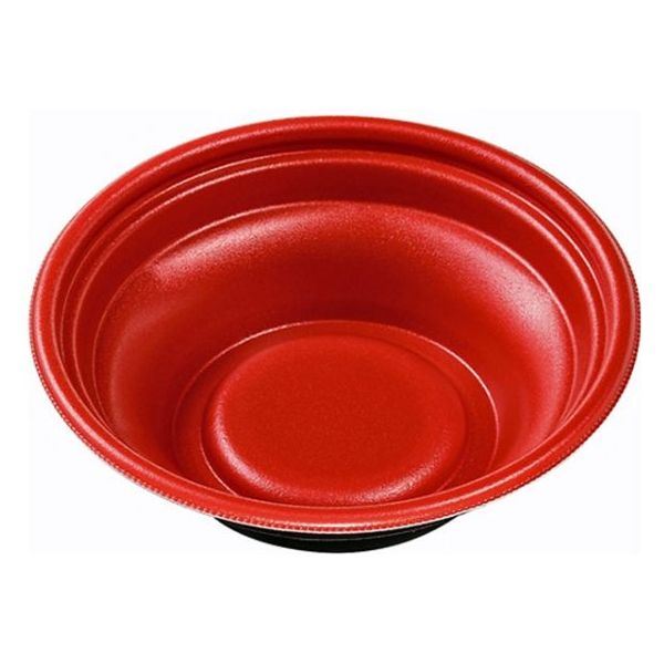 エフピコ 麺容器 MFPホット麺18小(52)絞 M赤黒 4M003185 1ケース(600個(50個×12)（直送品）