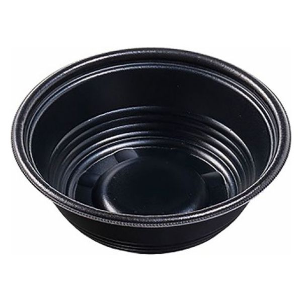 エフピコ 麺容器 MFPホット麺18小(60)R 黒W 4M004181 1ケース(600個(50個×12)（直送品）