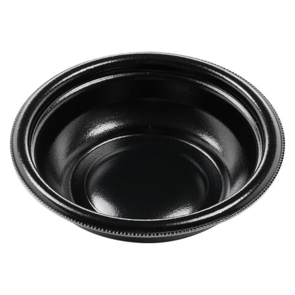 エフピコ 惣菜容器 MFPデリプレ丸15 本体 黒 4M01500A 1ケース(900個(50個×18)（直送品）