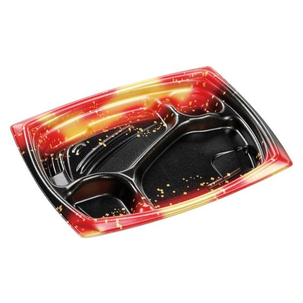 エフピコ 弁当容器 MFPエリッシュU24-19-1炎天赤 4M016498 1ケース(400個(50個×8)（直送品）