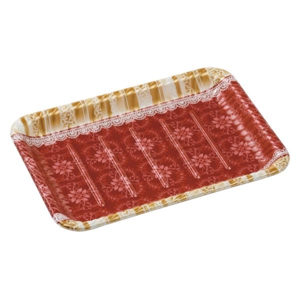 エフピコ オードブル容器 MFPティアラ角皿30-21本体リラD赤 4M030218 1ケース(400個(50個×8)（直送品）