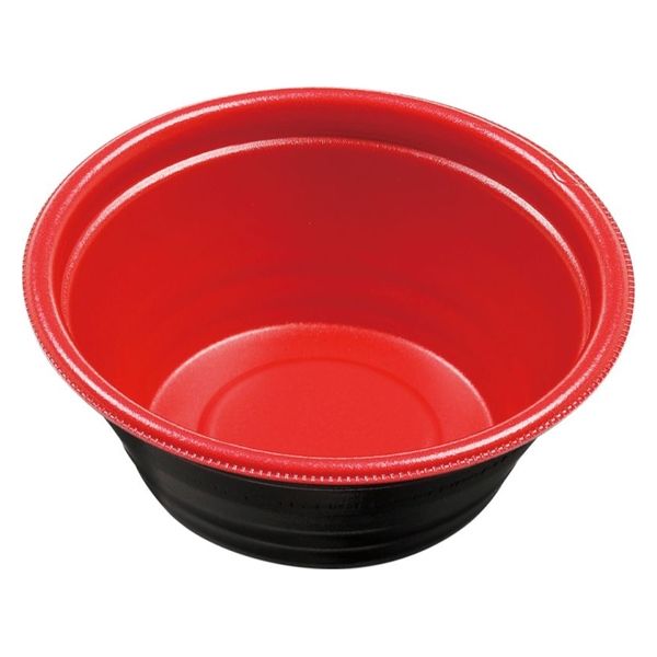エフピコ 麺容器 DLV麺丼15(58)MFP M赤黒 4M032803 1ケース(800個(50個×16)（直送品）