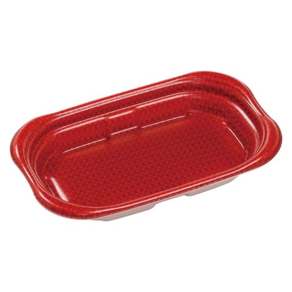 エフピコ 惣菜容器 MFP優デリ21-13(34) クロスD赤 4M812136 1ケース(600個(50個×12)（直送品）