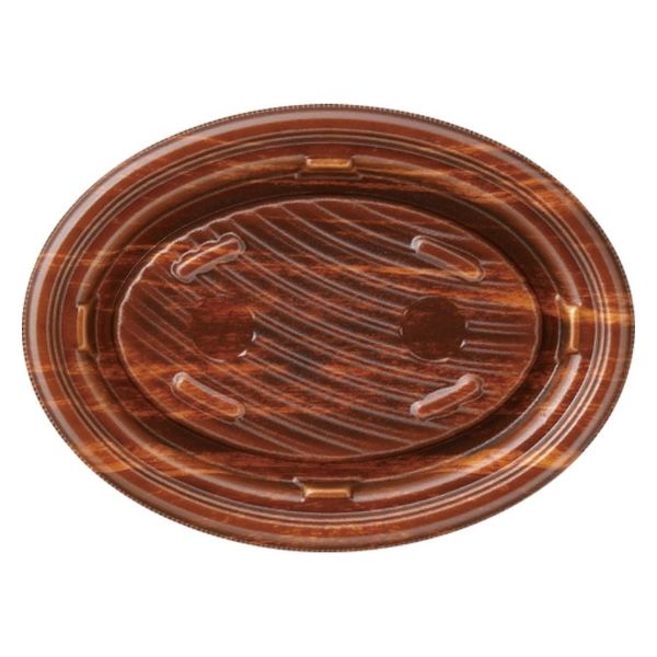 エフピコ 惣菜容器 MFPグラブ楕円24-18 本体 風木BR 4M902492 1ケース(500個(50個×10)（直送品）