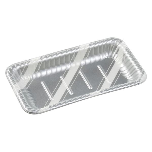 エフピコ オードブル容器 MFPティアラ角皿25-14 スラン銀 4M925147 1ケース(600個(50個×12)（直送品）